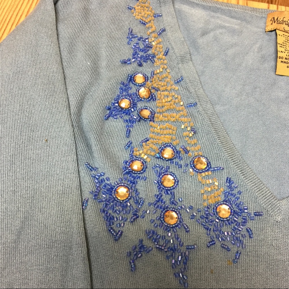 Beautiful Rhinestone & Beaded Vintage Sweater